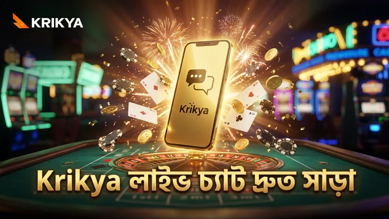 Krikya-র লাইভ চ্যাট সেকশনে সাড়া পাওয়ার গতি।